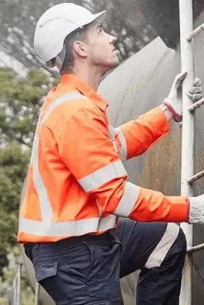 Syzmik Workwear Men's Flame Lightweight Ripstop X Back Taped Shirt ZW187 Metro Workwear.